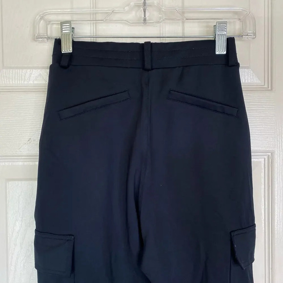 BUFFBUNNY Presidential Cargo Pants Black Technical Size XS Sleek Stretchy Jogger - Picture 7 of 8